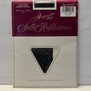 Hanes silk reflections silky sheer Pantyhouae Size EF NOS